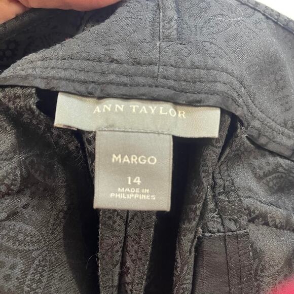 Ann Taylor women's 14 dress pants trousers slacks black MARGO capris cropped - Picture 6 of 13